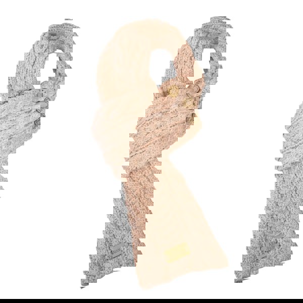 Aran Cable Button Wrap Scarf 