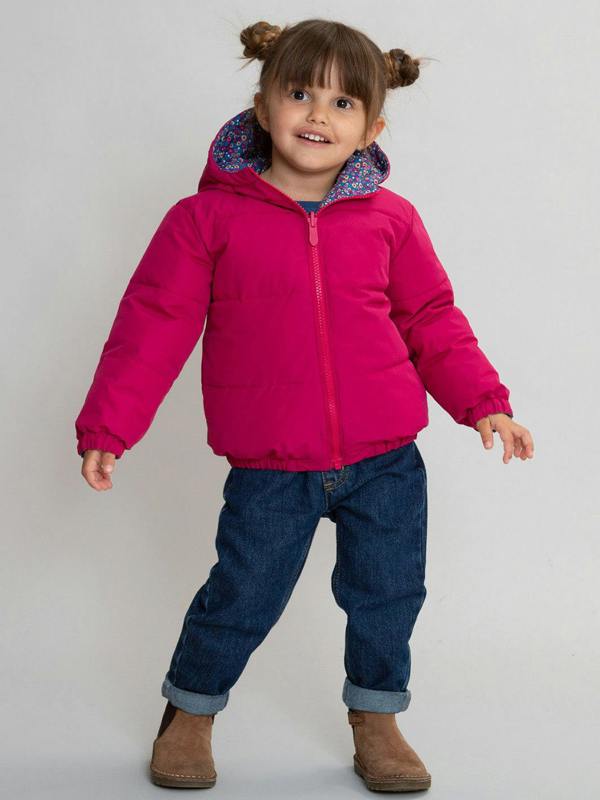 Kite Girls Berry Ditsy Reversible Cocoon Coat