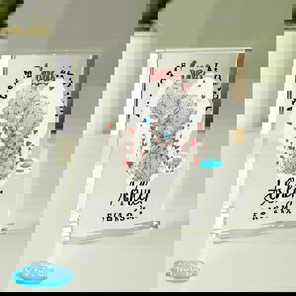 Personalised Memento Company Personalised Me to You Love Heart Crystal Token