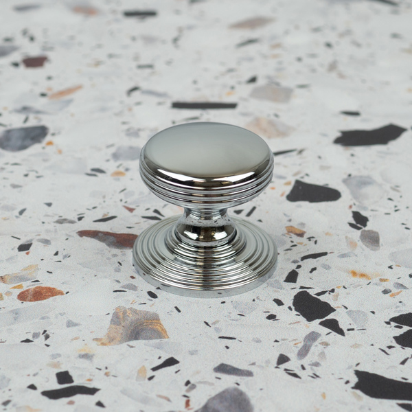Handle & Home Polished Chrome Layered Round Cabinet Knobs