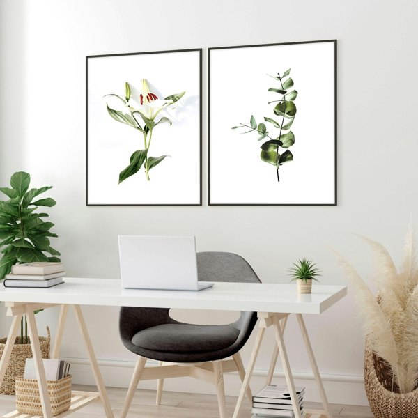 Professional office decor ideas | set of 2 wall art prints