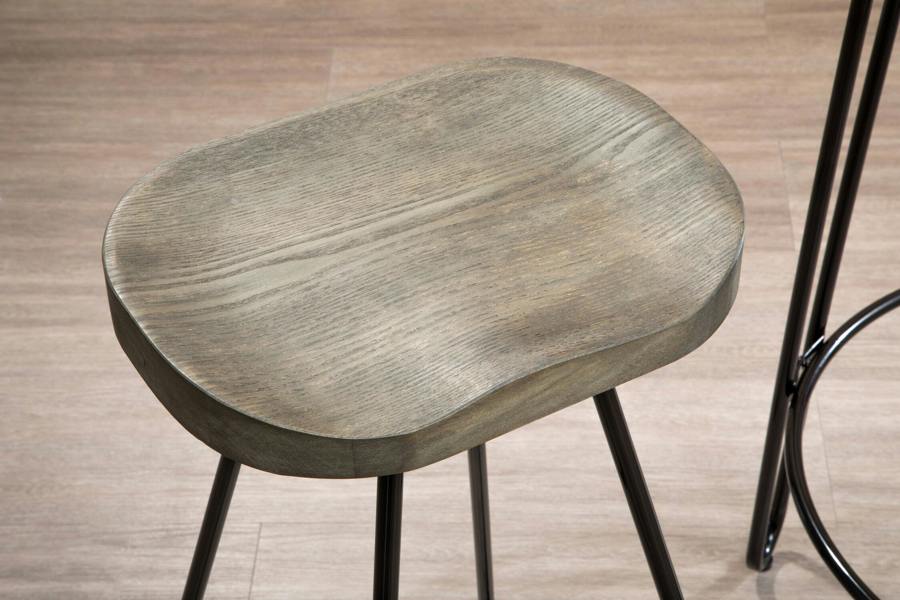 Interiors by Premier District Wooden Top Bar Stool With Metal Legs