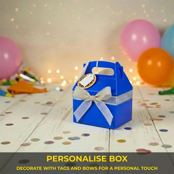 Blue Cardboard Party Food Boxes in Pack Sizes of 10, 20 or 30 for Snacks, Lunches and Treats image 9