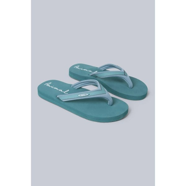 Animal Womens Swish Recycled Flip Flops - Pale Green