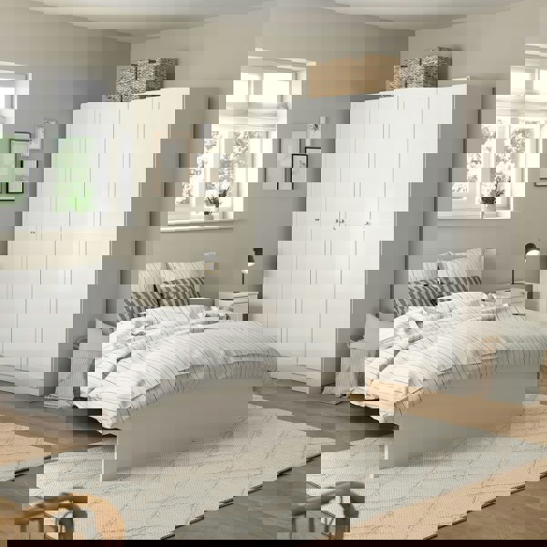 Furniture To Go Brande Wardrobe with 4 Frame Doors in White