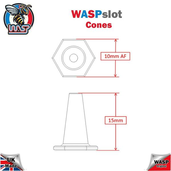 MCSlots Safety Cones Blue and White 15mm 20 pack Track Side Scenery 1:32 scale Wasp
