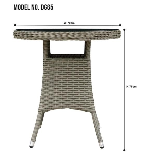 Dellonda DG65 Coffee Table Sets Action shot - dimensions