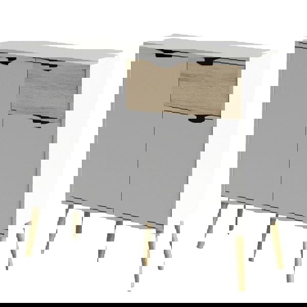 Furniture To Go Oslo Sideboard - Small - 1 Drawer 2 Doors in White and Oak