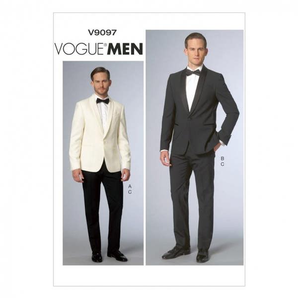 Vogue Sewing Pattern 9097, Jackets, Trousers, Suits for Men, 34-36-38-40 - Advanced