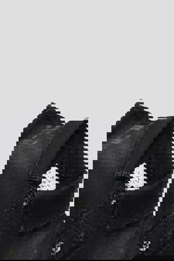 ENORSIA Womens Black Black Classic Denim Jacket