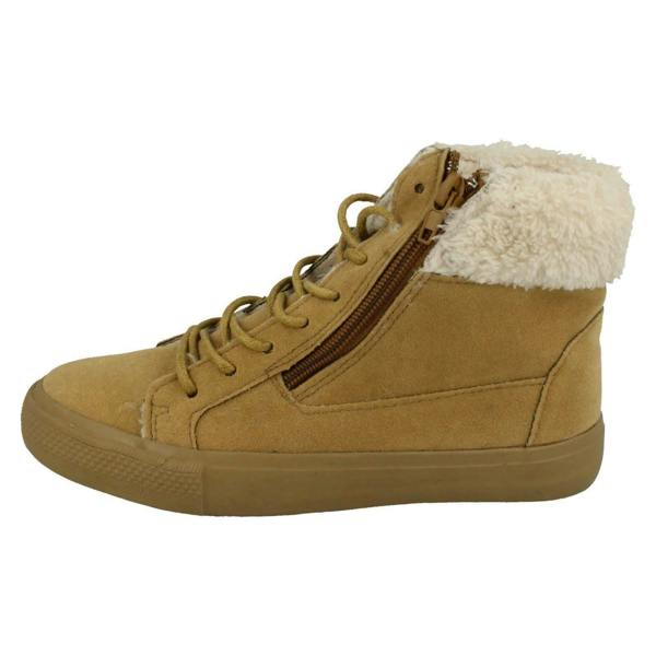 Spot On Girls Spot On Casual Suedette Ankle Boots with Faux Fur Lining