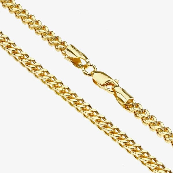 T. H. Baker 9ct Yellow Gold 18 Inch Foxtail Chain FRN060