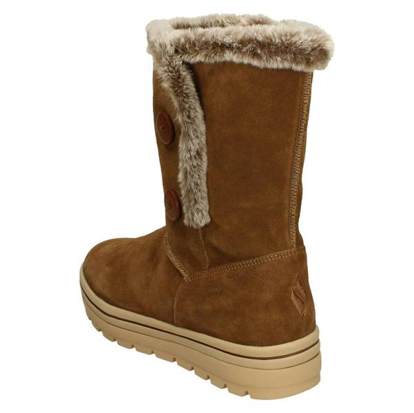 Skechers Ladies Skechers Memory Foam Faux Fur Lined Mid Calf Boots Cool Gal 49864