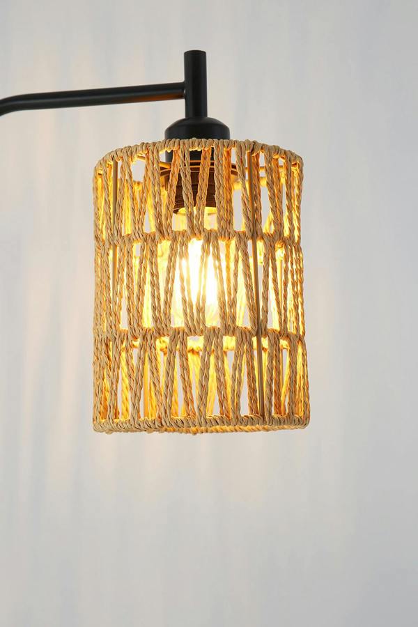 Living and Home Modern Cylindrical Rope Floor Lamp