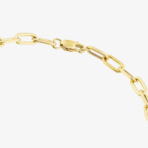 T. H. Baker 9ct Yellow Gold 0.15ct Diamond Paperclip Bracelet THB44260-15NJ