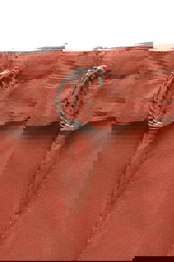 Smart Living Women's High-Waist Denim Trousers- Red