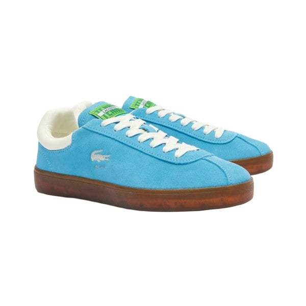 Lacoste Womens Baseshot Suede Trainers - Blue