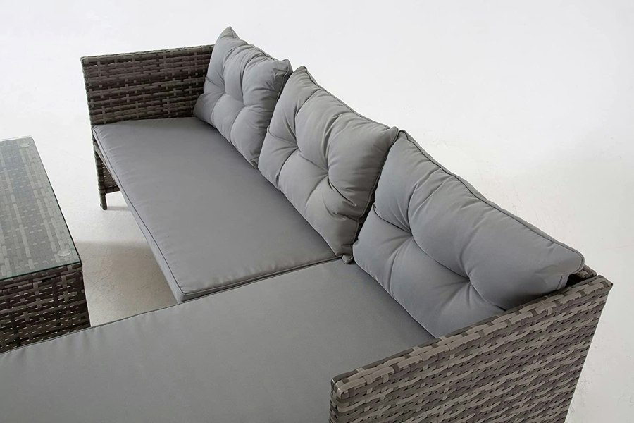 Outdoor Living The Riverside Grey Corner Rattan Set