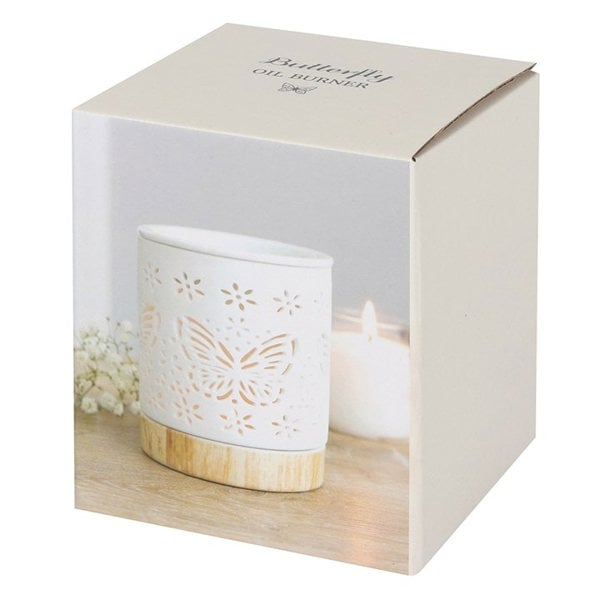 Serano Matte Ceramic Butterfly Oil Burner