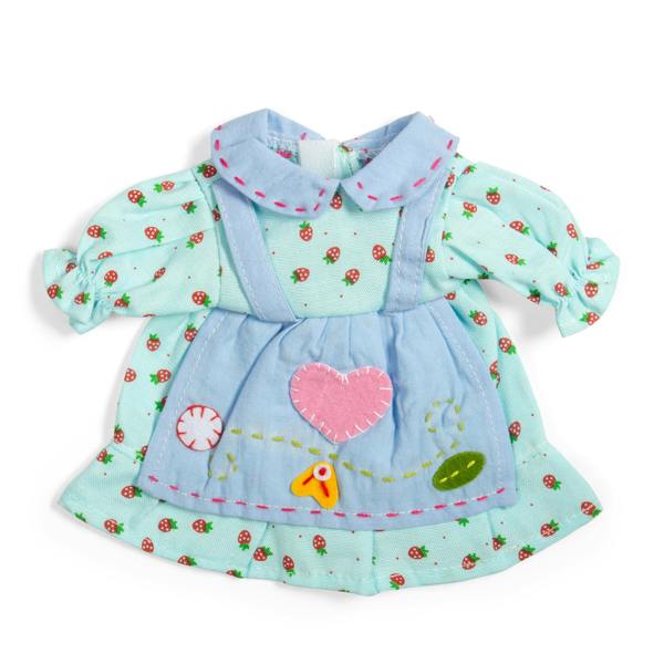 Bigjigs Toys Blue Strawberry Dress for 25cm Rag Dolls (Small)