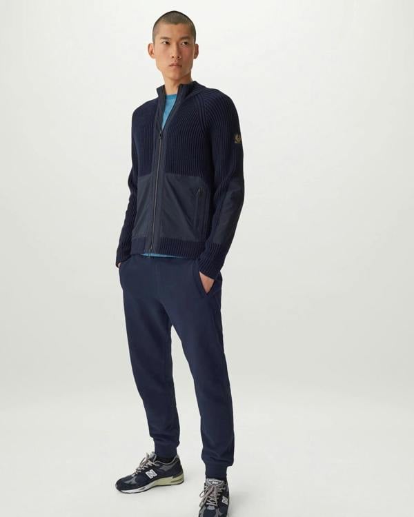 Belstaff Mens Logo Sweatpants - Black | CHO | Designer Mens Joggers