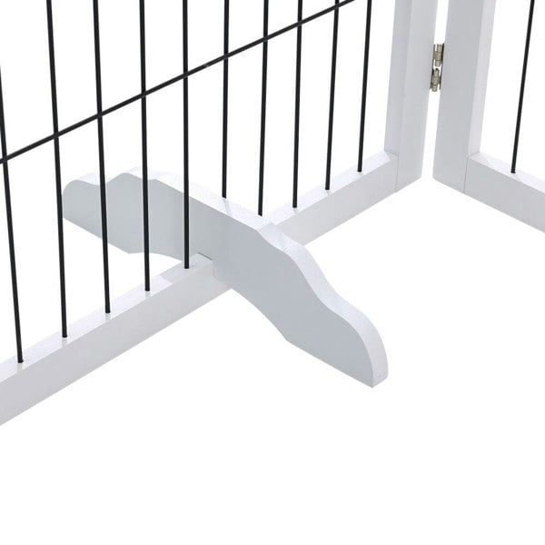 Freestanding Wooden Pet Playpen 4-Panel Pet Playpens Living and Home
