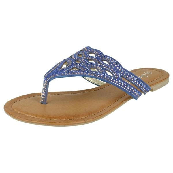 Savannah Ladies Savannah Jewelled Toe Post Sandals