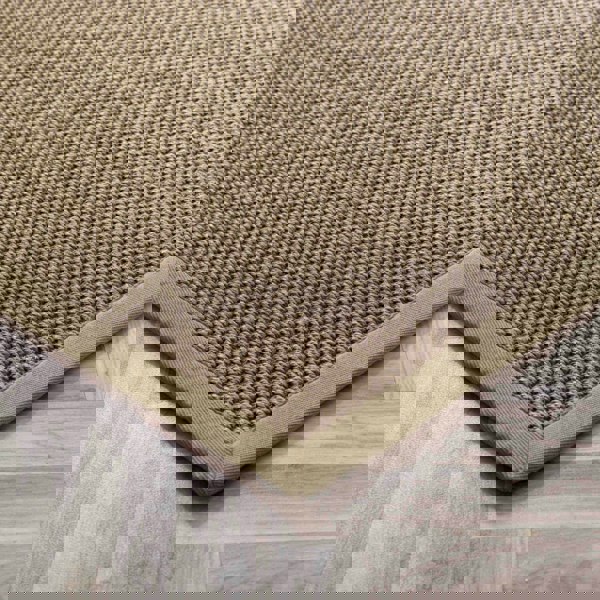 Bordered Sage Green Non-Slip Sisal Rug | Natural Home Decor