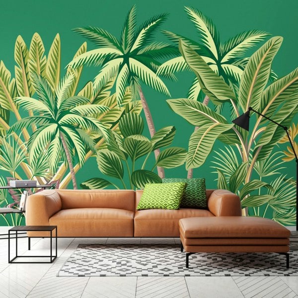 Origin Murals Tropical Palm Trees Wall Mural - Green