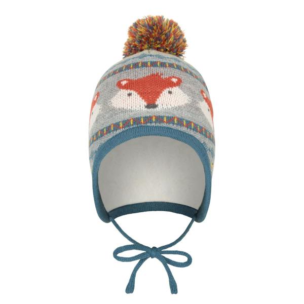 Mountain Warehouse Childrens/Kids Fox Trapper Hat - Grey/Blue/Orange - 