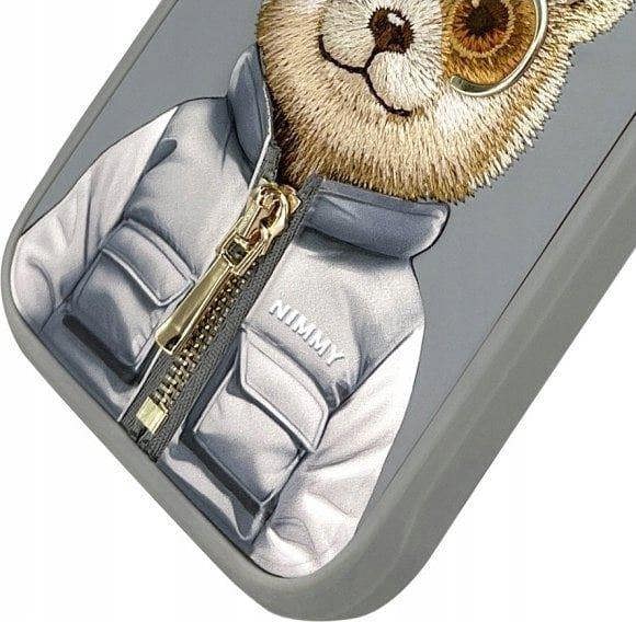 Nimmy Friends Cool & Cute 2.0 Bear Case for iPhone 16 Pro 6.3" Grey - N-KM-iP16-Pro-011
