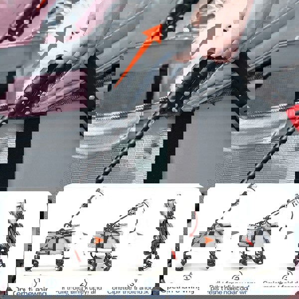 Havendro 4-Wheel Portable Pet Stroller with Breathable Mesh puppy stroller cat stroller