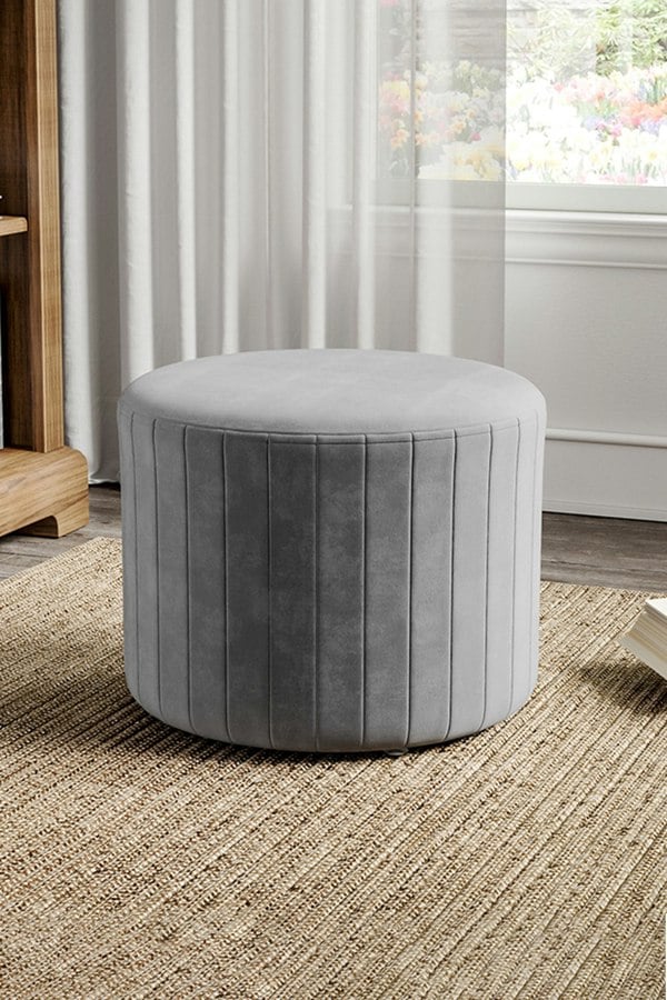 Living and Home Round Abstract Footstool