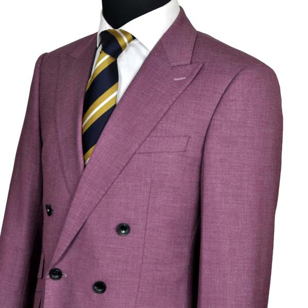 David WeJ Aldo Double Breasted Suit - Rouge Pink