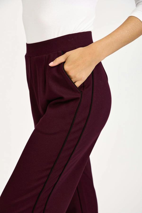 Mudflower Wide Leg Piped Seam Trousers