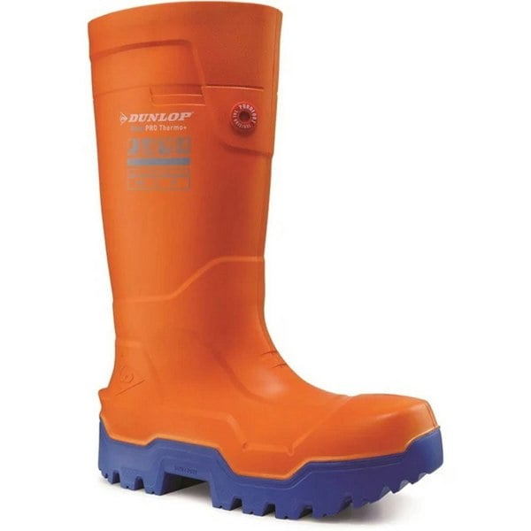 Dunlop Unisex Adult FieldPro Thermo+ Safety Wellington Boots - Orange