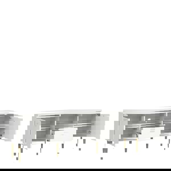 Furniture To Go Media TV Unit with 2 Doors 1 Drawer in White