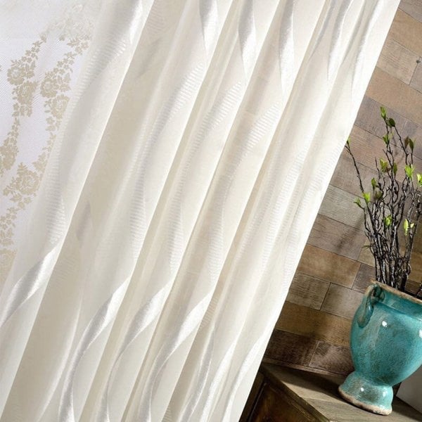 Anydrape 250cm Curtains Plain White Modern Luxury Retro Style Texture for Living Room Bedroom Dining Fashion Decor