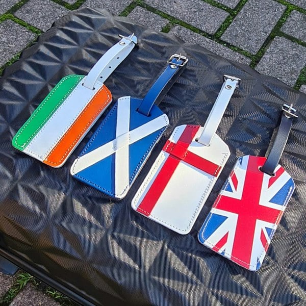 Zatchels Leather Luggage Tag - Union Jack