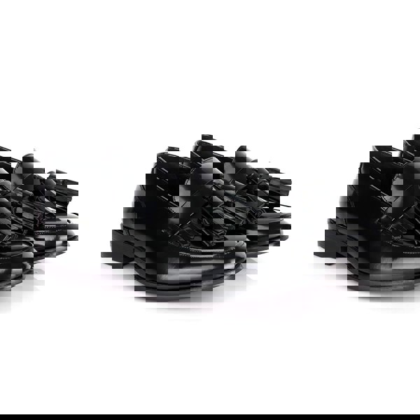 David WeJ Patent Leather Loafers with Tassels - Black