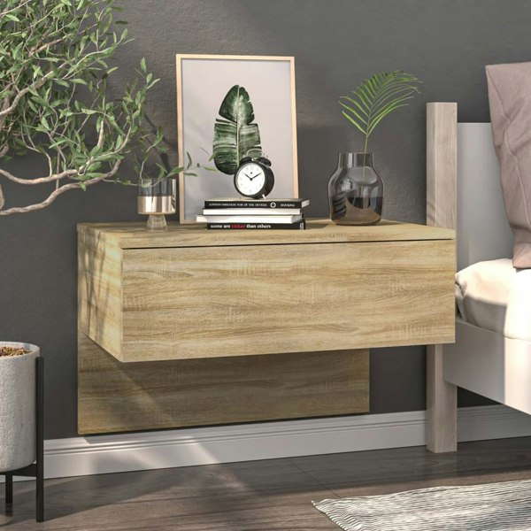 Berkfield Wall-mounted Bedside Cabinets 2 pcs Sonoma Oak