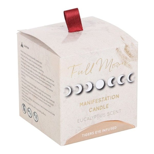 Serano Full Moon Eucalyptus Manifestation Candle with Tiger's Eye