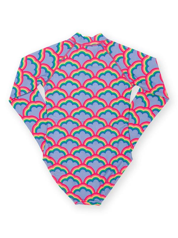 Kite Girls Rainbow Shell Long-Sleeved Swimsuit