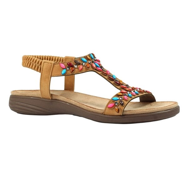 Lunar Womens Ravello Sandals - Camel