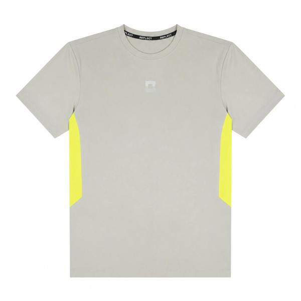 REFLECT Zone Tech T-Shirt Grey/Neon Yellow