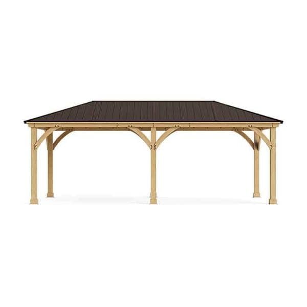 Yardistry Wooden Gazebo 12ft x 24ft (3.7m x 7.4m), Meridian Series 3.7m x 7.4m Wooden Gazebo 7