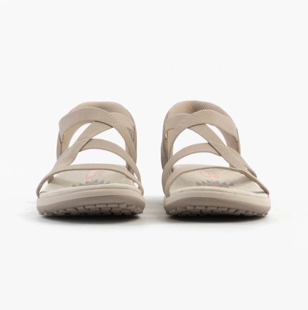 Skechers REGGAE SLIM - STRETCH FLEX Womens Sandals Taupe