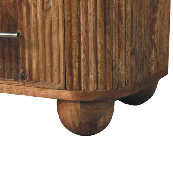 Artisan Furniture Solid Wood Beaumont Marble Bedside, Brown, Marble