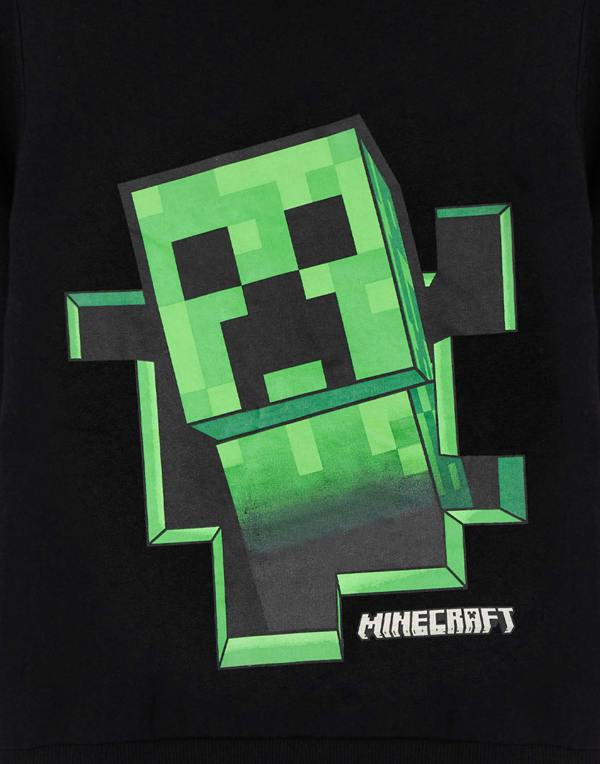 Vanilla Underground Minecraft Unisex Kids Black Creeper Hoodie