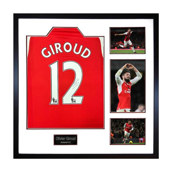 Olivier Giroud Signed Arsenal Shirt Elite Frame
